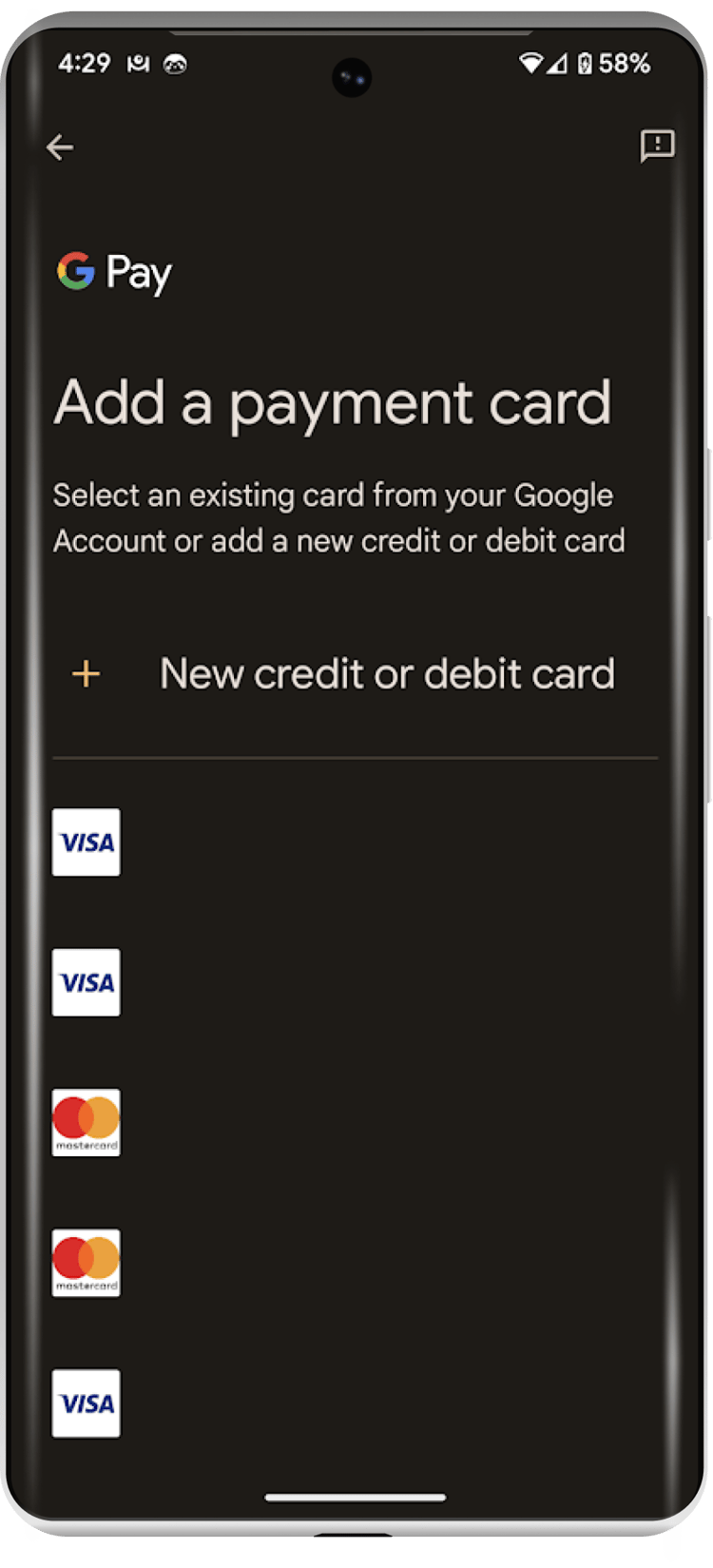 can you add credit card to google wallet